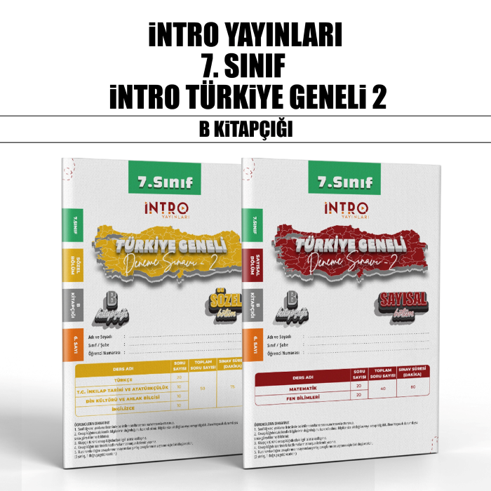 İNTRO 07.SINIF TÜRKİYE GENELİ SAY/SÖZ 2-B -25-26
